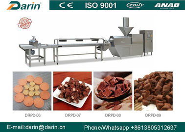 Ligne saccadée naturelle SUS 304 de production alimentaire d'animal familier de 100 festins de machine d'aliment pour animaux familiers de blanc de poulet